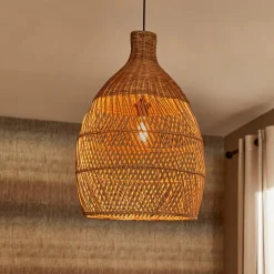Outlet Abat-jour GHIA coloris rotin 60 x 40 cm - 4MURS Suspensions