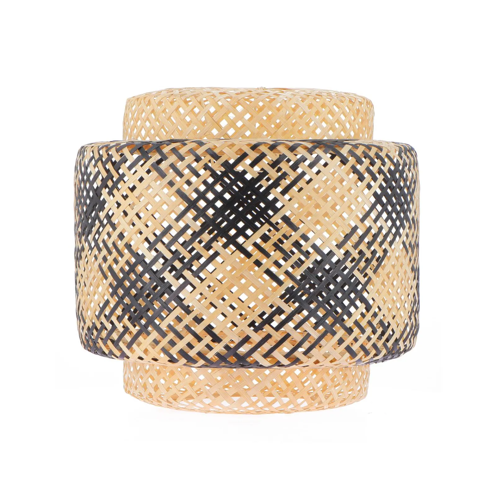 Discount Abat-jour TAO coloris bambou et noir 40 x 40 cm - 4MURS Suspensions
