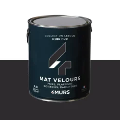 New Peinture Multi-supports Peinture noir 2,5 L - 4MURS Peintures