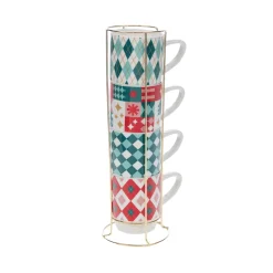 New Coffret tasses SANTA Rouge, vert, blanc - 4MURS Arts De La Table