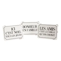 Clearance Plaque métal FAMILY TIME coloris blanc - 4MURS Objets Muraux