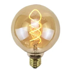 New Ampoule LED GLOBE AMBRE FILAMENT 25W E27 95 mm jaune 14 x 9,5 cm Ampoules