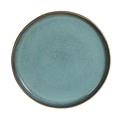 Online Assiette NOUKA coloris bleu vert - 4MURS Arts De La Table