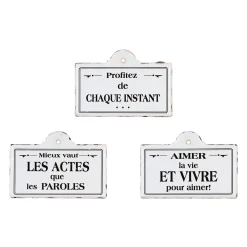 Hot Déco murale métal LIFE coloris blanc - 4MURS Objets Muraux