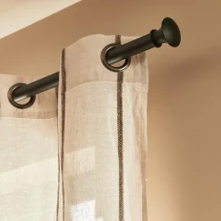 Best Barre à rideau JURA noir diamètre barre 2,8 cm 200 cm - 4MURS Voilages, Vitrages, Stores Et Accessoires