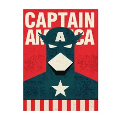 Fashion Affiche CAPTAIN AMERICA 30 x 40 cm - 4MURS Tableaux Et Affiches
