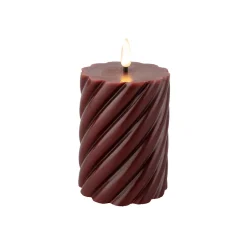 Online Bougie LED VOLUTA coloris bordeaux diamètre 7,5 cm - 4MURS Bougies Et Senteurs
