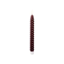 Hot Bougie LED VOLUTA coloris bordeaux diamètre 2 cm - 4MURS Bougies Et Senteurs