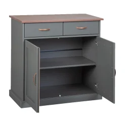 Fashion Buffet LUZERNE coloris gris foncé - 4MURS Meubles De Rangement