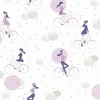 New Papier peint intissé GIRL IN THE SKY coloris mauve - 4MURS Enfant Papiers Peints Enfant|Papiers Peints