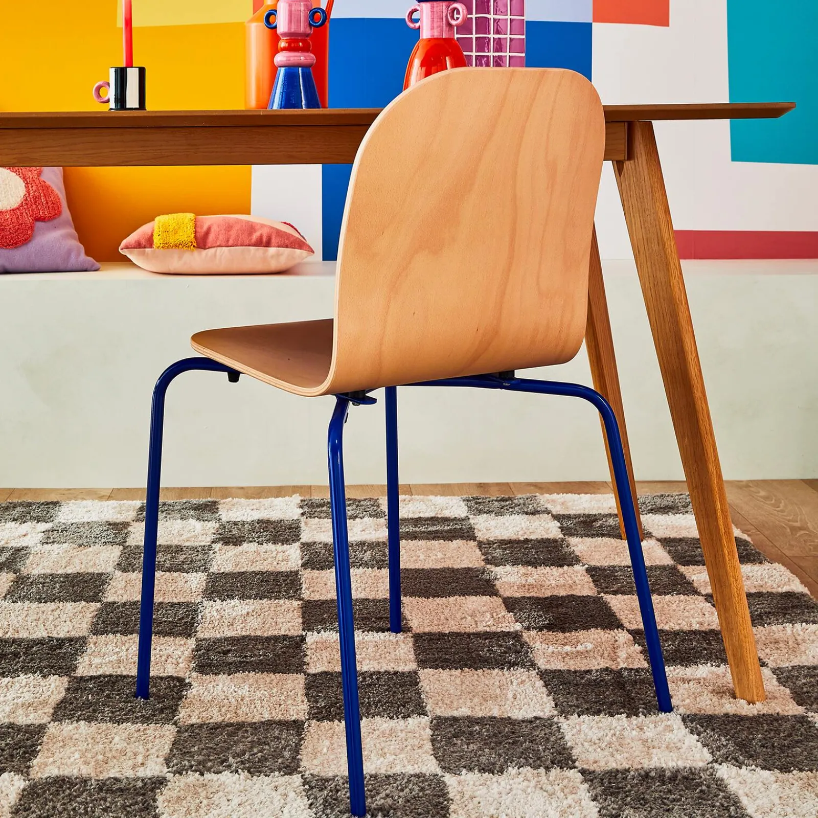 Discount Chaise MARCEL coloris bleu électrique - 4MURS Chaises Et Tabourets