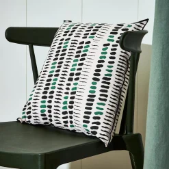 Online Housse de coussin ALAIA noir & vert 40 x 40 cm - 4MURS Coussins