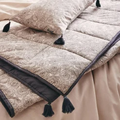 Fashion Plaid coton EKHI coloris gris beige - 4MURS Plaids