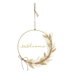 Discount Couronne FAMILY WELCOME coloris beige - 4MURS Objets Muraux