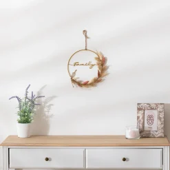 Discount Couronne FAMILY WELCOME coloris beige - 4MURS Objets Muraux