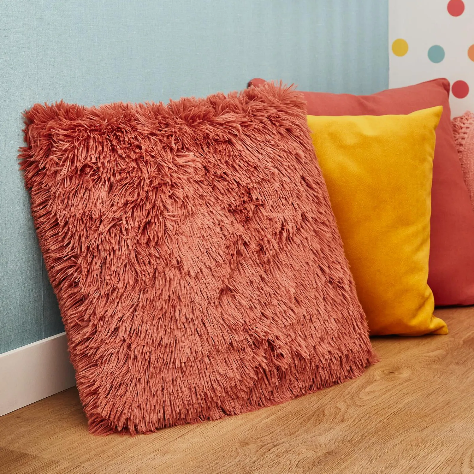 Online Coussin BODRUN coloris terre cuite 45 x 45 cm - 4MURS Coussins