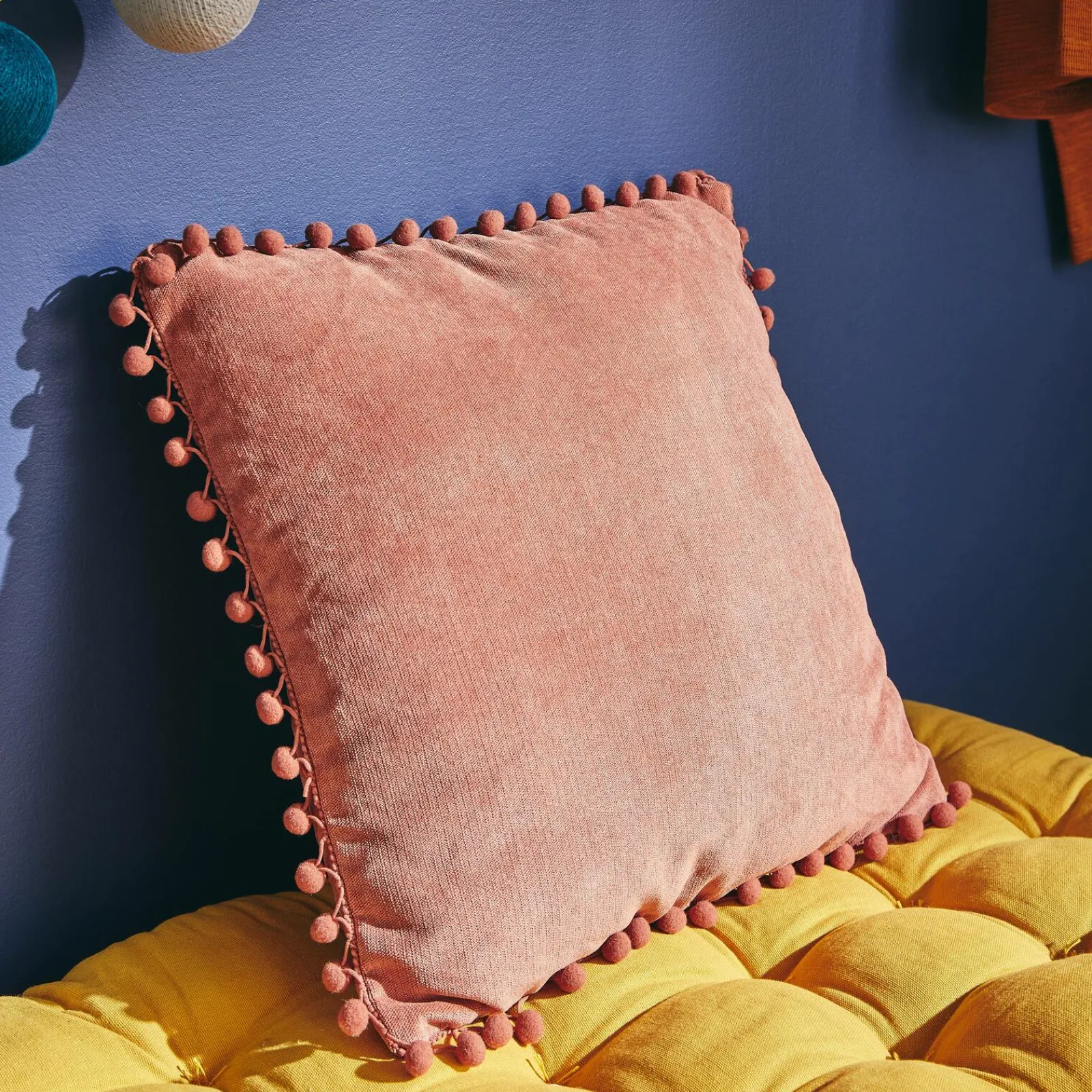 Fashion Coussin BOMMEL coloris terracotta 40 x 40 cm - 4MURS Enfant Textile De Maison Enfant|Coussins