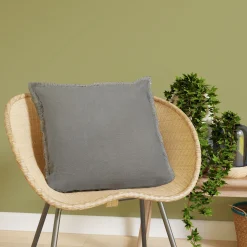 Clearance Coussin BURTA coloris gris perle 45 x 45 cm - 4MURS Coussins