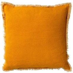 New Coussin BURTA coloris jaune safran 60 x 60 cm - 4MURS Coussins