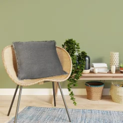 Fashion Coussin BURTA coloris taupe 60 x 60 cm - 4MURS Coussins