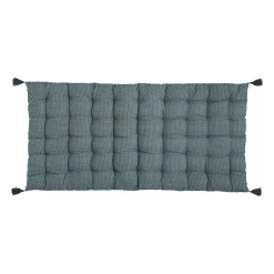 Clearance Coussin de sol OTTO coloris bleu canard 60 x 120 cm - 4MURS Coussins