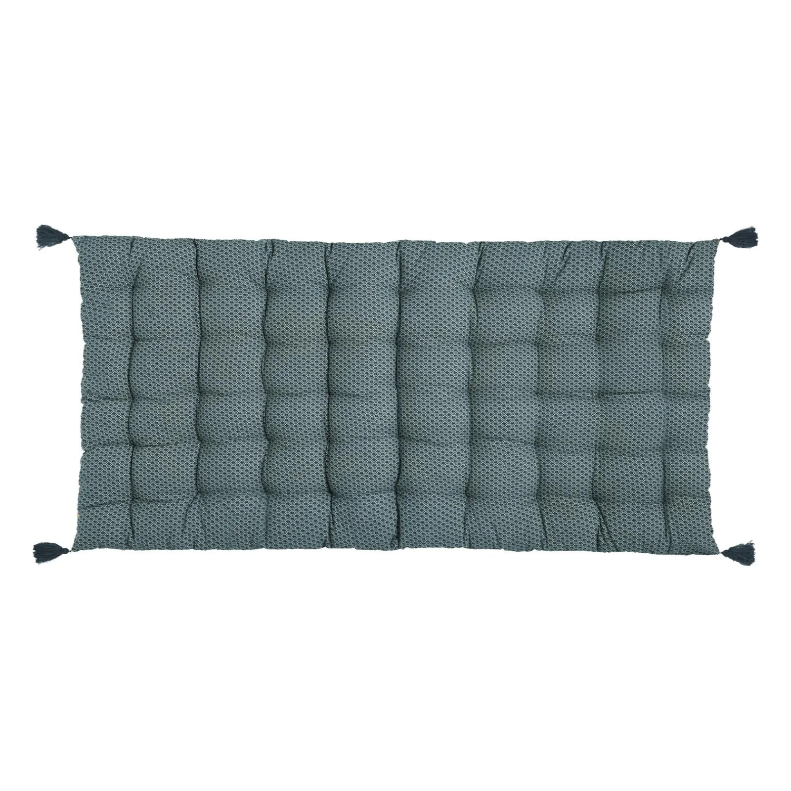 Clearance Coussin de sol OTTO coloris bleu canard 60 x 120 cm - 4MURS Coussins