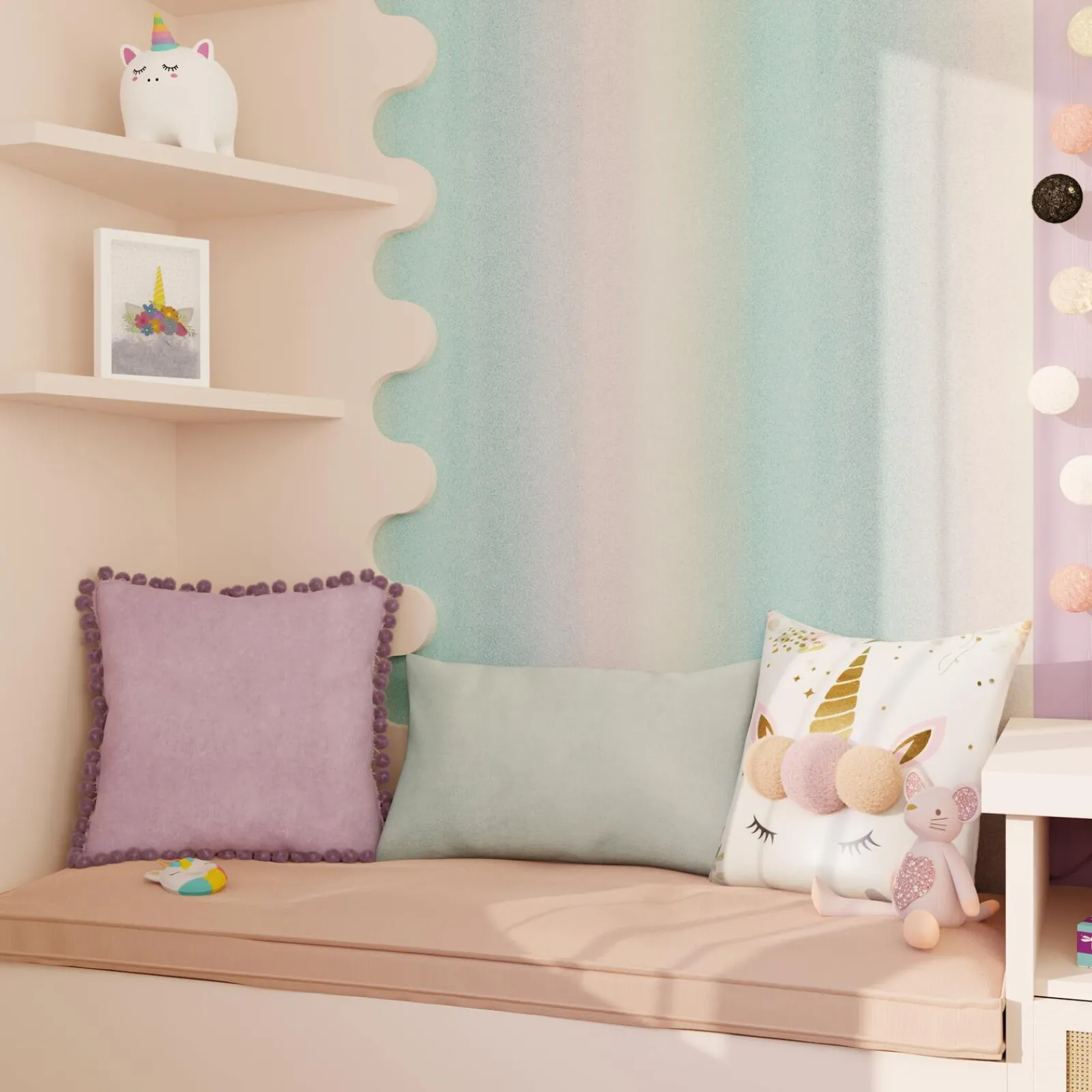 Best Coussin ETINCELLE coloris multicolore 40 x 40 cm - 4MURS Enfant Textile De Maison Enfant|Coussins