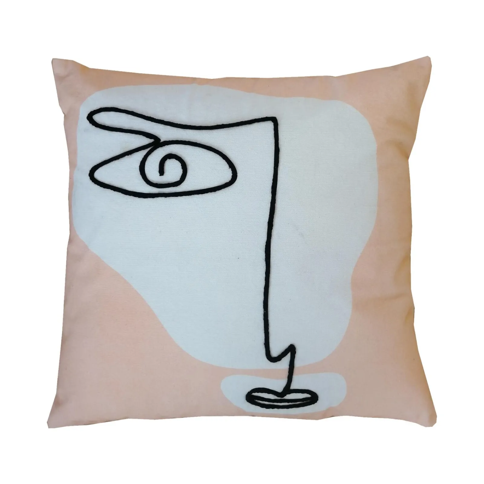 Sale Coussin FACE LACE coloris rose 45 x 45 cm - 4MURS Coussins