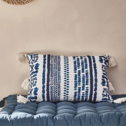 Clearance Coussin GABBY coloris bleu 40 x 60 cm - 4MURS Coussins