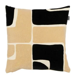 Outlet Coussin KUBU coloris noir/beige 50 x 50 cm - 4MURS Coussins