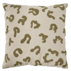 Outlet Coussin LEONIA coloris beige rosé/vert 45 x 45 cm - 4MURS Coussins