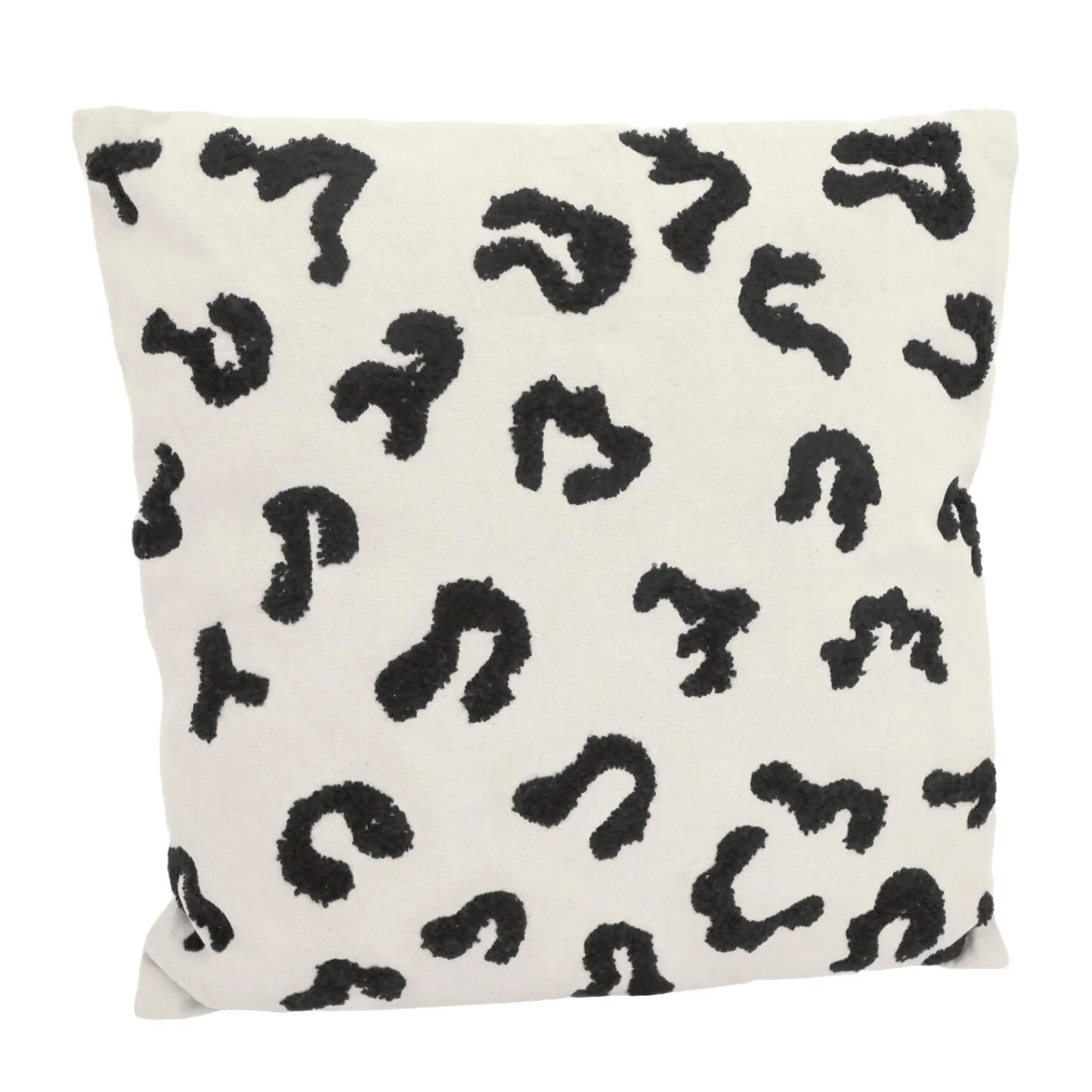 Outlet Coussin LEONIA coloris ivoire/noir 45 x 45 cm - 4MURS Coussins