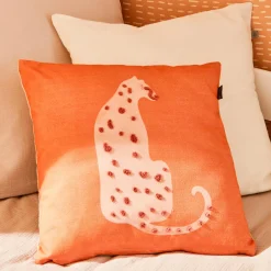 Fashion Coussin MAURITIUS coloris pêche 45 x 45 cm - 4MURS Enfant Textile De Maison Enfant|Coussins