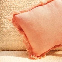 Outlet Coussin NAYA coloris Rose cameo 30 x 50 cm - 4MURS Coussins