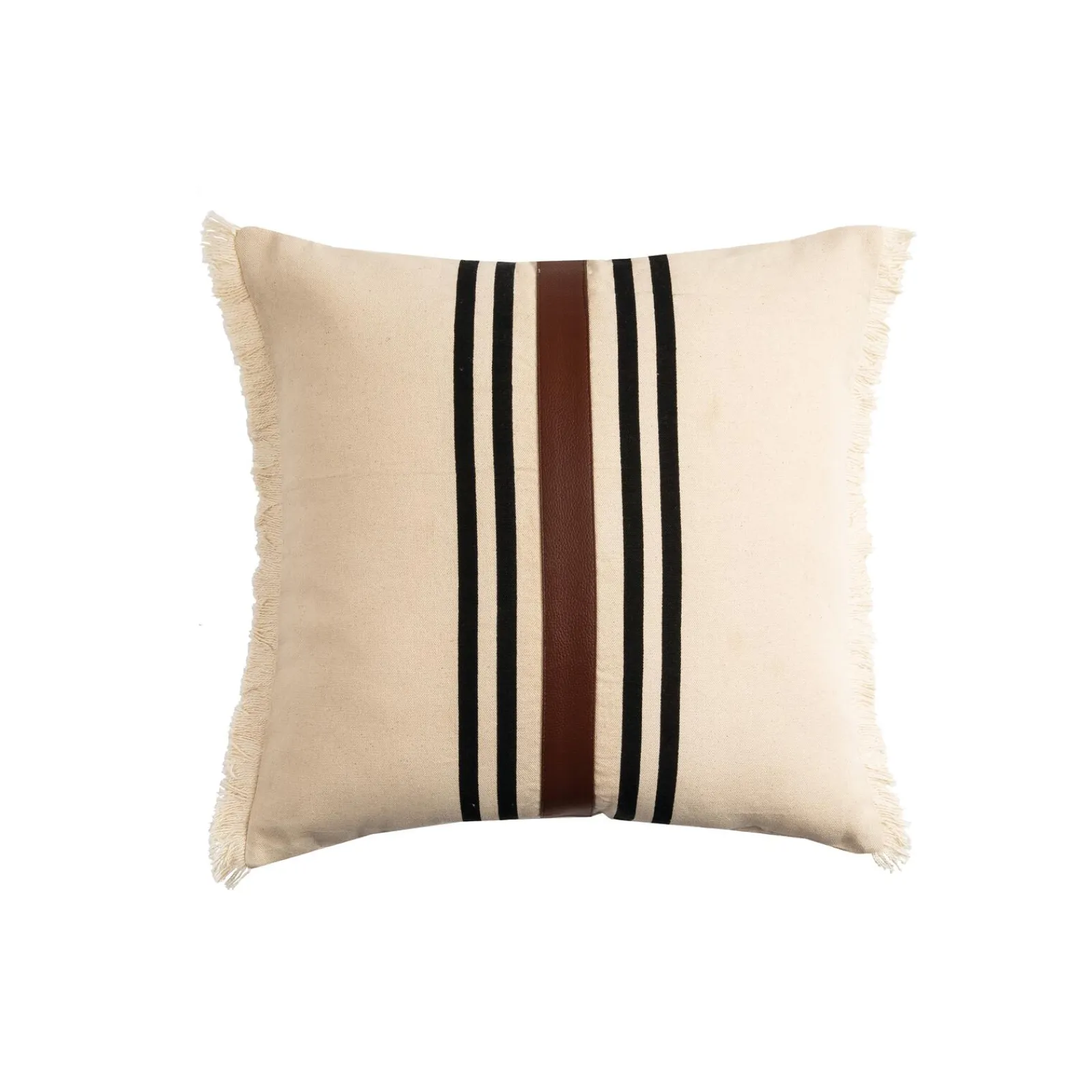 Sale Coussin PARKER coloris brun 45 x 45 cm - 4MURS Coussins