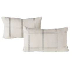 Clearance Coussin PATTMA coloris blanc cassé/noir 30 x 50 cm - 4MURS Coussins