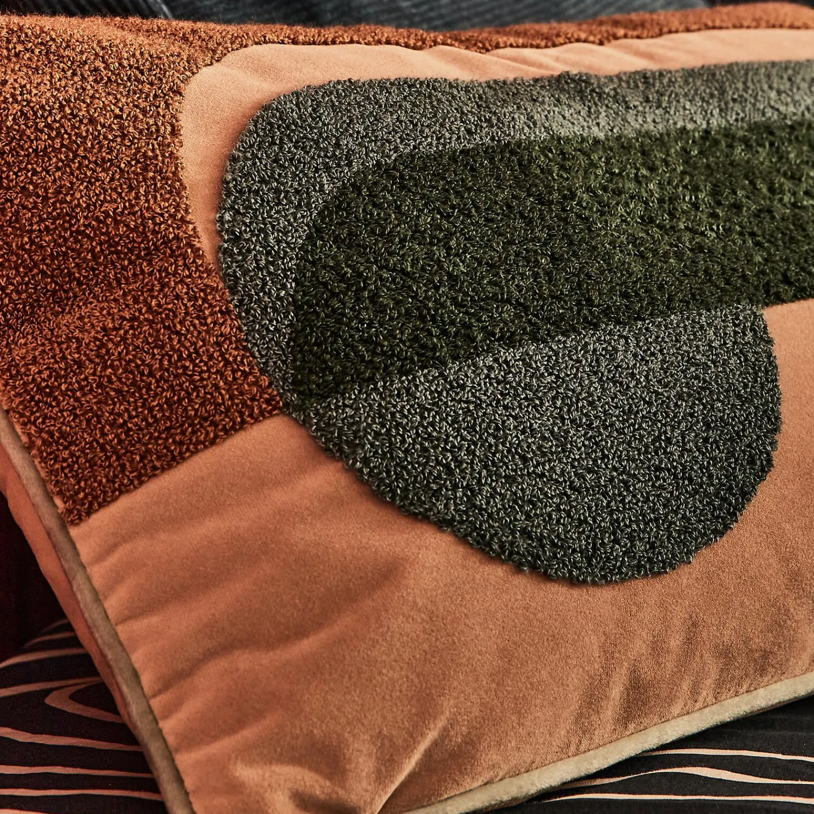 Outlet Coussin SOREN coloris bleu 30 x 50 cm - 4MURS Coussins