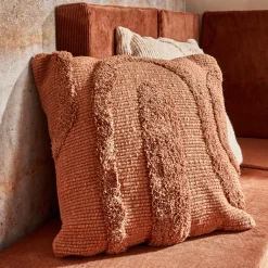 Discount Coussin TIKIA coloris marron 45 x 45 cm - 4MURS Coussins