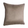 Online Coussin VELVET coloris tourterelle 45 x 45 cm - 4MURS Coussins