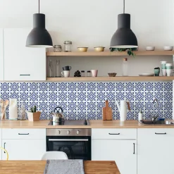 Clearance Revêtement adhésif MINI WALL TILES JAMILA BLUE bleu - 4MURS Revêtements Muraux
