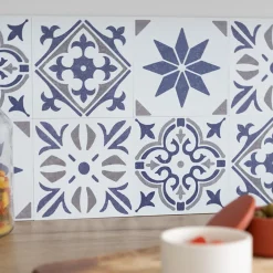 Clearance Revêtement adhésif MINI WALL TILES JAMILA BLUE bleu - 4MURS Revêtements Muraux