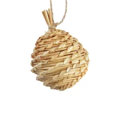 Hot Décoration à suspendre BOULE PAILLE S coloris paille - 4MURS Objets Déco|Objets Muraux