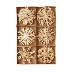 New Décoration à suspendre COFFRET 12 FLOCONS coloris paille - 4MURS Objets Déco|Objets Muraux