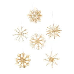 New Décoration à suspendre COFFRET 12 FLOCONS coloris paille - 4MURS Objets Déco|Objets Muraux