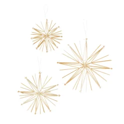 Outlet Décoration à suspendre LOT 3 FLOCONS coloris paille - 4MURS Objets Déco|Objets Muraux