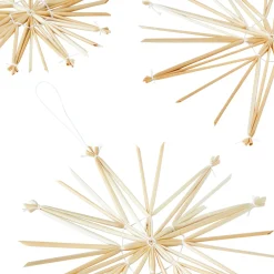 Outlet Décoration à suspendre LOT 3 FLOCONS coloris paille - 4MURS Objets Déco|Objets Muraux