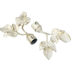 Sale Embout CERUSITE coloris blanc / doré - 4MURS Voilages, Vitrages, Stores Et Accessoires