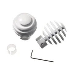 Online Embout HOWLITE coloris blanc - 4MURS Voilages, Vitrages, Stores Et Accessoires