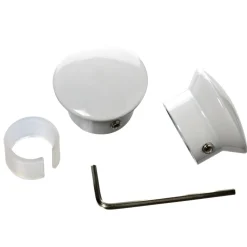 Outlet Embout HOWLITE coloris blanc - 4MURS Voilages, Vitrages, Stores Et Accessoires