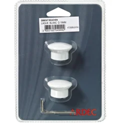 Outlet Embout HOWLITE coloris blanc - 4MURS Voilages, Vitrages, Stores Et Accessoires
